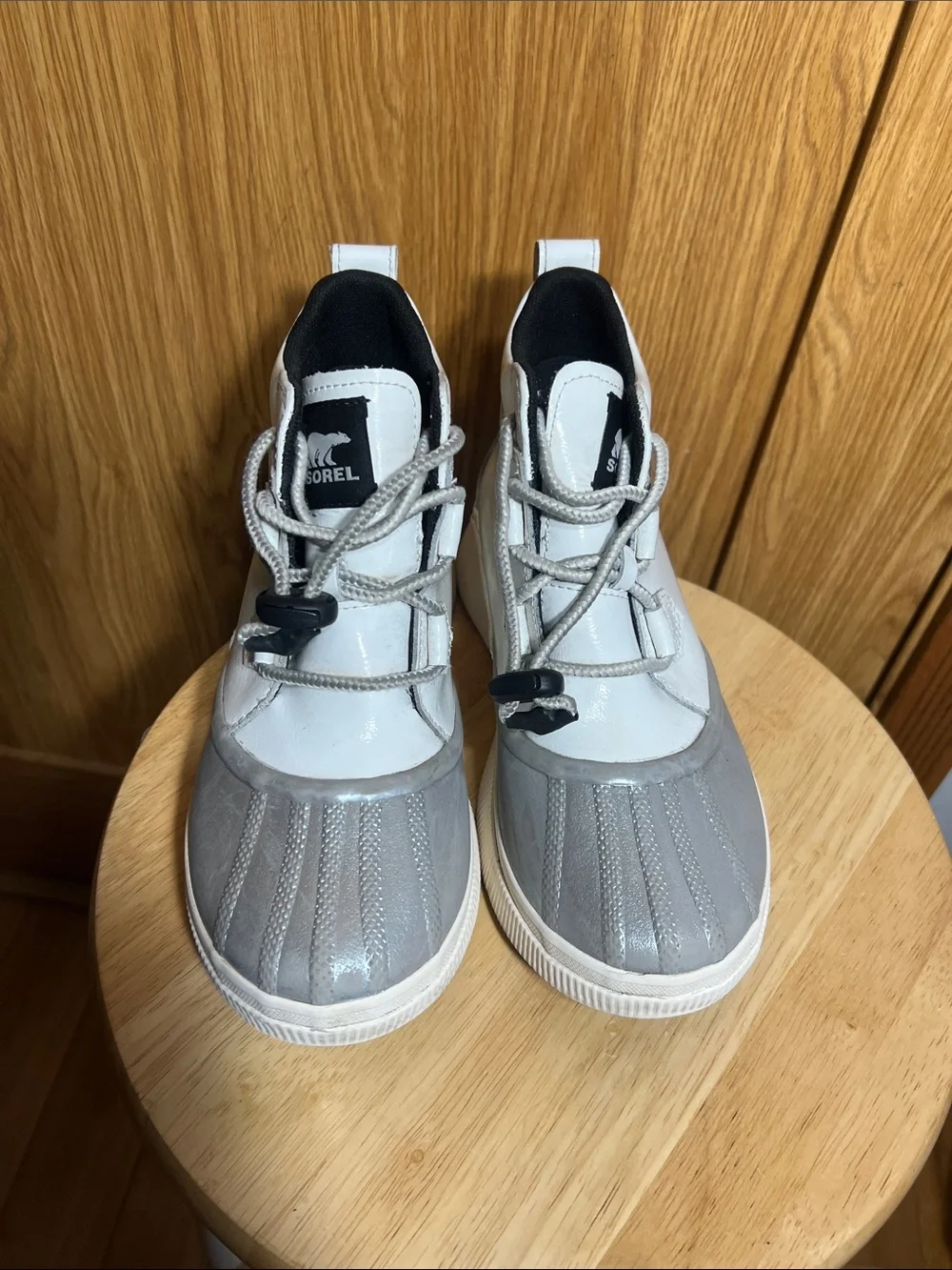 Sorel Gray & White Women's Duck Boot Sneakers